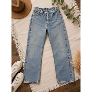 Vintage Levi's 501 XX Jeans 33x32 Made in USA Button Fly Light Wash Denim